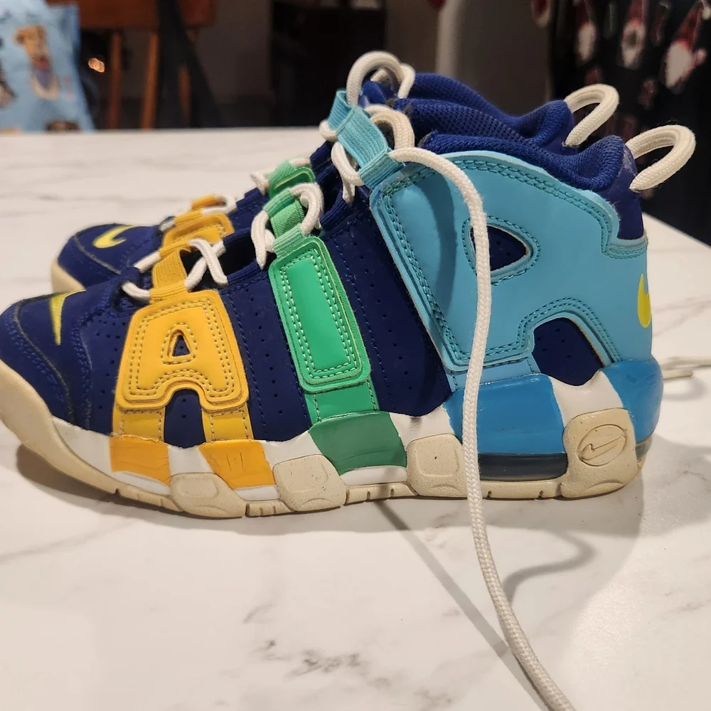 Nike Air More Uptempo PS Kaleidoscope Shoes Size 3Y - Picture 4 of 7